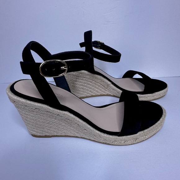 NWOB STUART WEITZMAN Teddi Wedge Sandals, Sz. 8.5 - Picture 6 of 10